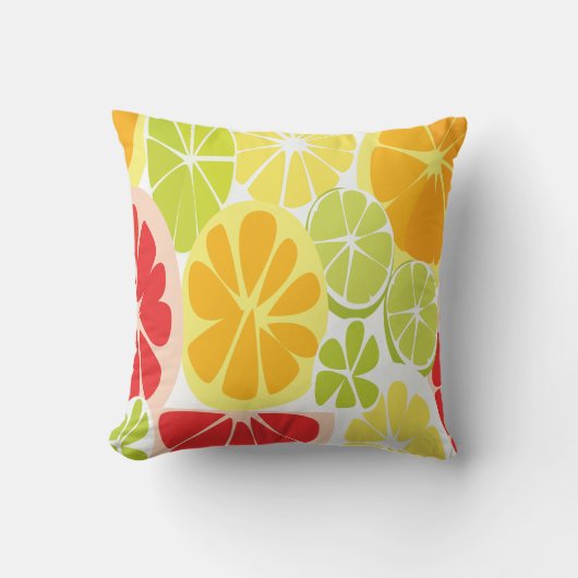 Citrus Fruit Pattern クッション (正面)