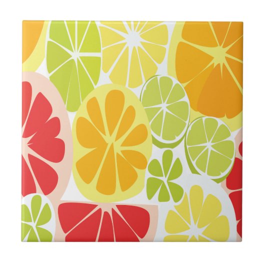 Citrus Fruit Pattern タイル (正面)