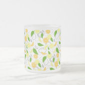 Citrus Fruits Lemon Orange Modern. フロストグラスマグカップ (中央)