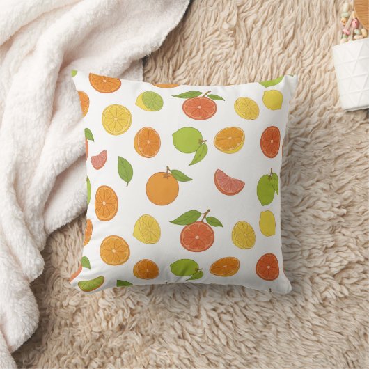 Citrus Fruits Pattern クッション (ブランケット)