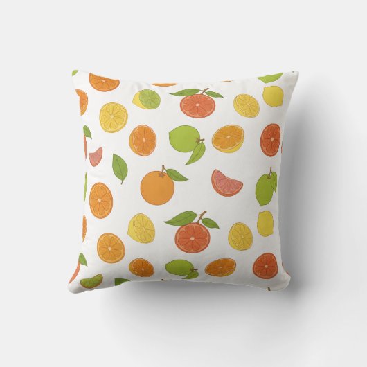 Citrus Fruits Pattern クッション (裏面)