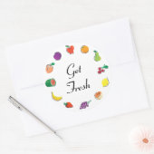 Citrus_Get考えフレッシュの_Circusの食品 ラウンドシール (封筒)