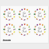 Citrus_Get考えフレッシュの_Circusの食品 ラウンドシール (シート)