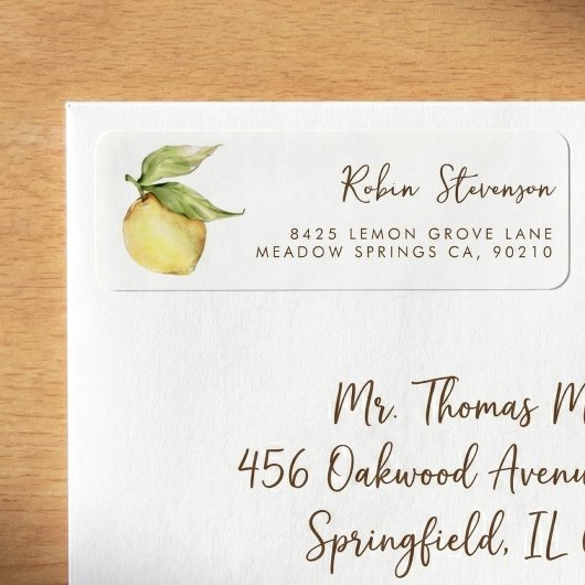 Citrus Graduation Return Address Label ラベル