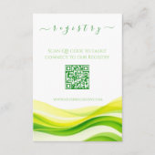 Citrus Green and Yellow Registry & Honeymoon Fund エンクロージャーカード (正面)