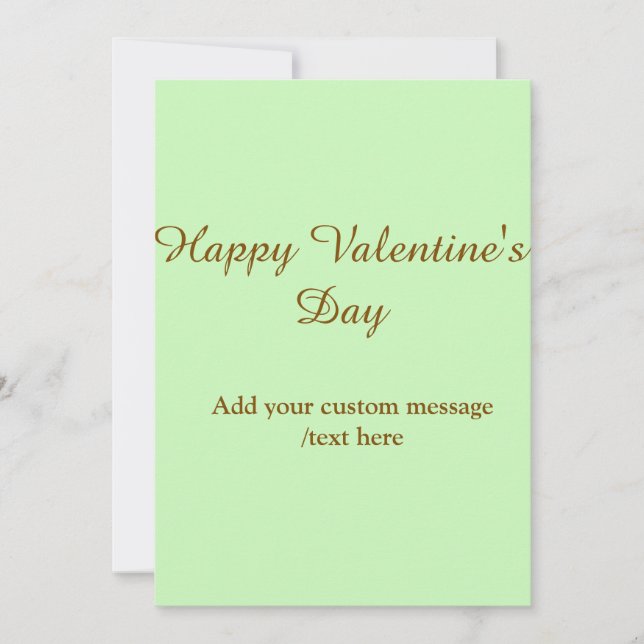 Citrus green brown happy Valentine's day simple  (正面)