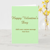 Citrus green brown happy Valentine's day simple  カード (黄色い花)