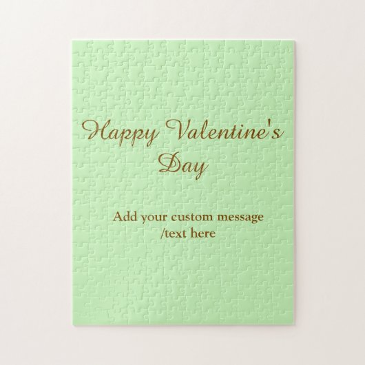 Citrus green brown happy Valentine's day simple  ジグソーパズル (縦)