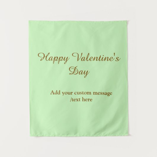 Citrus green brown happy Valentine's day simple  タペストリー (正面)