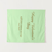 Citrus green brown happy Valentine's day simple  タペストリー (正面(横))