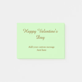 Citrus green brown happy Valentine's day simple  ポストイット