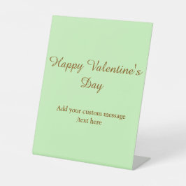 Citrus green brown happy Valentine's day simple  台座サイン