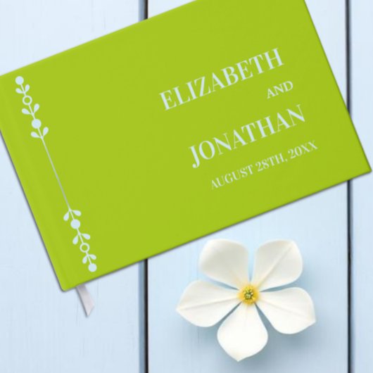 Citrus Green & Coastal Blue Wedding ゲストブック