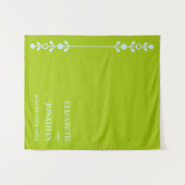 Citrus Green & Coastal Blue Wedding タペストリー (正面(横))