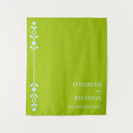 Citrus Green & Coastal Blue Wedding タペストリー