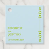 Citrus Green & Coastal Blue Wedding フェイバータグ (正面)
