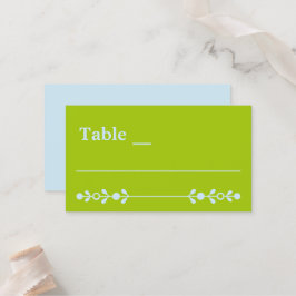 Citrus Green & Coastal Blue Wedding プレイスカード