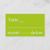 Citrus Green & Coastal Blue Wedding プレイスカード (正面)