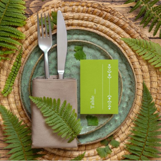 Citrus Green & Coastal Blue Wedding プレイスカード