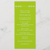 Citrus Green & Coastal Blue Wedding メニュー (正面)