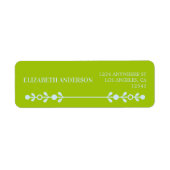 Citrus Green & Coastal Blue Wedding ラベル (正面)