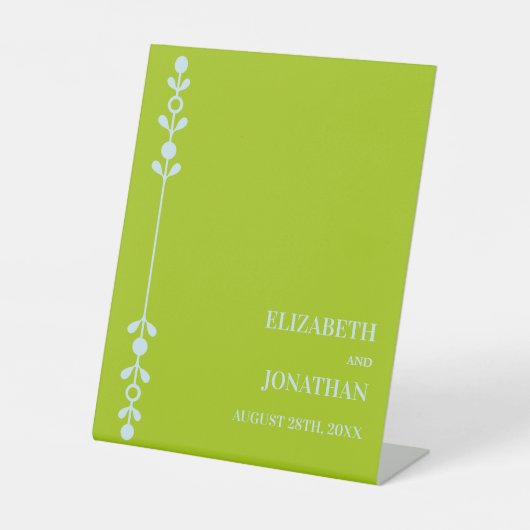 Citrus Green & Coastal Blue Wedding 台座サイン (正面)