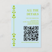 Citrus Green & Coastal Blue Wedding Details エンクロージャーカード (正面)