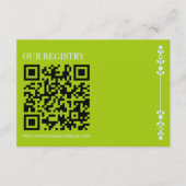 Citrus Green & Coastal Blue Wedding Registry エンクロージャーカード (正面)