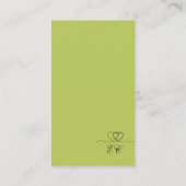 Citrus Green Elegant Calligraphy Wedding RSVP Card 名刺 (裏面)
