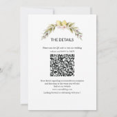 CITRUS GREEN FLOWER WEDDING Invitation 招待状 (裏面)