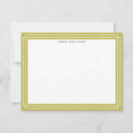 Citrus Green Frame Note Card 招待状