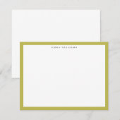 Citrus Green Frame Note Card 招待状 (正面/裏面)