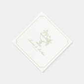 Citrus Green Fruit Bowl Frame Wedding Napkins スタンダードカクテルナプキン (角)
