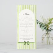 Citrus Green Striped Retro Wedding メニュー (スタンド正面)
