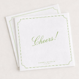 Citrus Green Wedding Napkins Cheers スタンダードカクテルナプキン