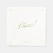 Citrus Green Wedding Napkins Cheers スタンダードカクテルナプキン (正面)