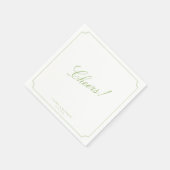 Citrus Green Wedding Napkins Cheers スタンダードカクテルナプキン (角)