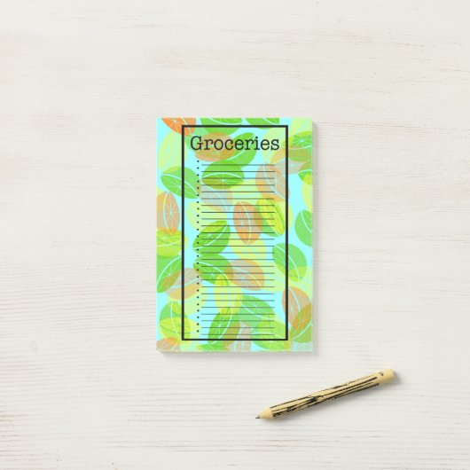 Citrus Grocery List Post it Notes ポストイット (デスク上)