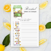 Citrus lemon - bridal shower emoji pictionary game