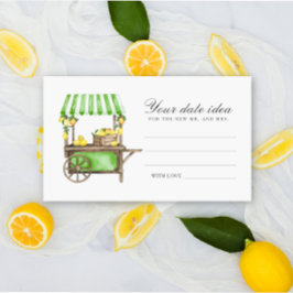 Citrus Lemon - Date night ideas \ Date jar  エンクロージャーカード