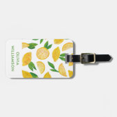 Citrus lemon fruit pattern ラゲッジタグ (正面横)