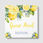Citrus Lemon Mediterranean Baby Shower ゲストブック (正面)