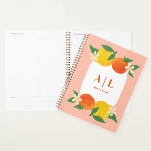 Citrus Lemon Orange Planner プランナー手帳 (ディスプレー)