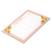 Citrus Lemon Orange Weekly Meal Plan Notepad ノートパッド (アングル)