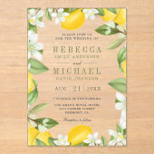 Citrus Lemon Orchard Wedding アクリル招待状 (正面)