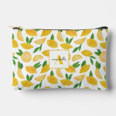 Citrus Lemon pattern アクセサリーポーチ (正面)