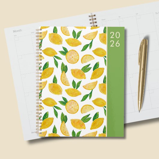 Citrus Lemon pattern 2026 プランナー手帳