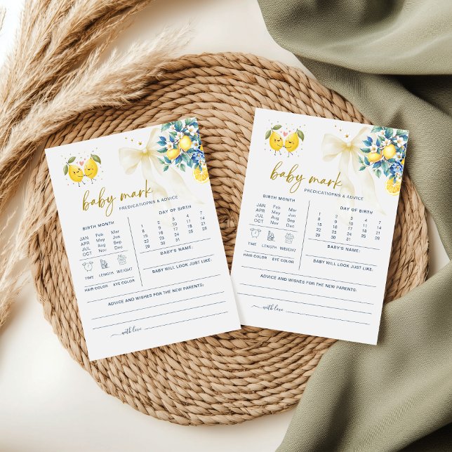 Citrus Lemon Sweetie Baby Predictions Advice Game (クリエイターアップロード済み)