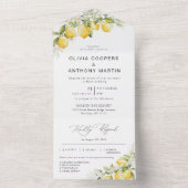 Citrus Lemon Wedding All in One Invitation オールインワン招待状 (内側)