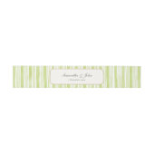 Citrus Lime Green Stripe Modern Wedding 招待状ベリーバンド (フラット)